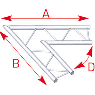 ASD AEX 21 Angle structure échelle 2 départs 60 degrés 1m x 1m