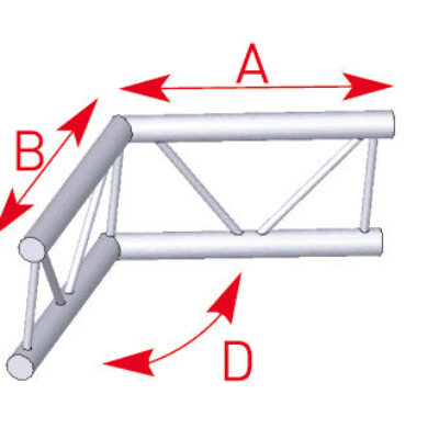 ASD AEX 24V Angle 2 départs 120 degrés 0,50m x 0,50m