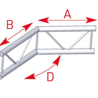 ASD AEX 25V Angle 2 départs 135 degrés 0,50m x 0,50m