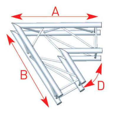 ASD ASC 3021 Angle 2 départs 60 degrés 1m x 1m