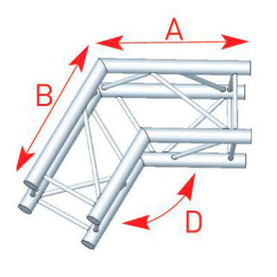 ASD ASC 3024 Angle 2 départs 120 degrés 0,50m x 0,50m