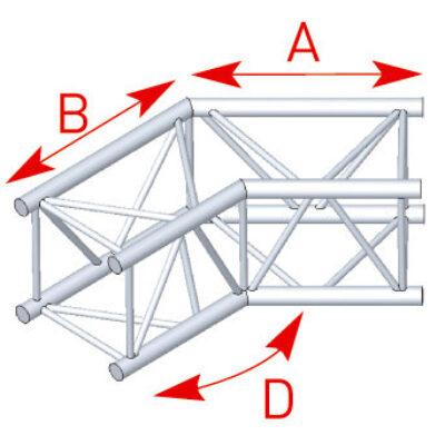 ASD ASC 4025 Angle 2 départs 135 degrés 0,60m x 0,60m