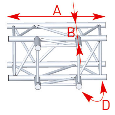 ASD ASC 4033 Angle 3 départs 90 degrés à plat 0,81m x 0,60m