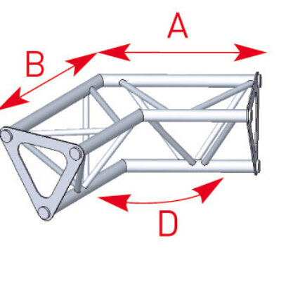 ASD ASD 1524 Angle structure triangulaire 2 départs 120 degrés 0,25m x 0,25m