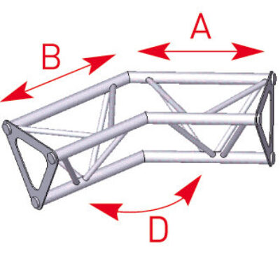ASD ASD 1525 Angle structure triangulaire 2 départs 135 degrés 0,25m x 0,25m