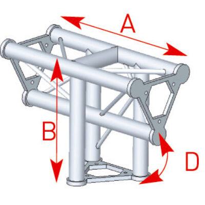 ASD ASD 34 Angle structure triangulaire 3 départs 90 degrés vertical 0,40m x 0,55m