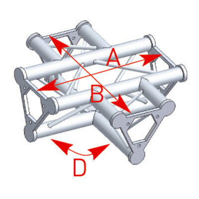 ASD ASD 41 Angle structure triangulaire 4 départs à plat 90 degrés 0,55m x 0,55m