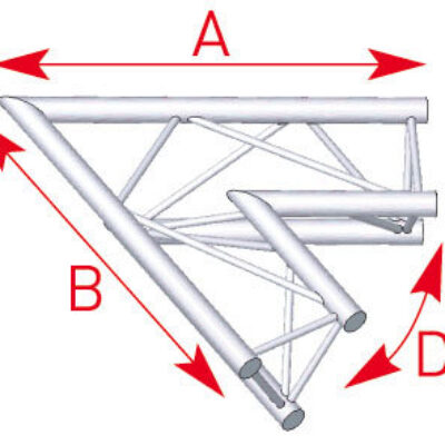 ASD ASX 21 FC Angle structure triangulaire 2 départs 60 degrés 1m x 1m