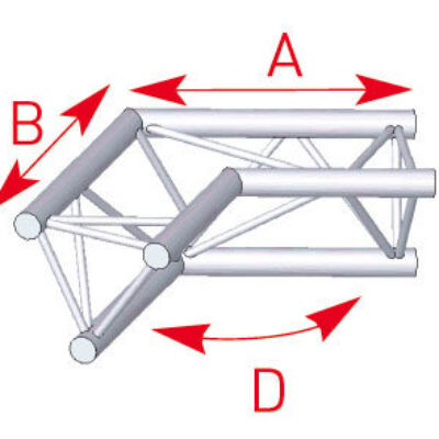 ASD ASX 24 FC Angle structure triangulaire 2 départs 120 degrés 0,50m x 0,50m