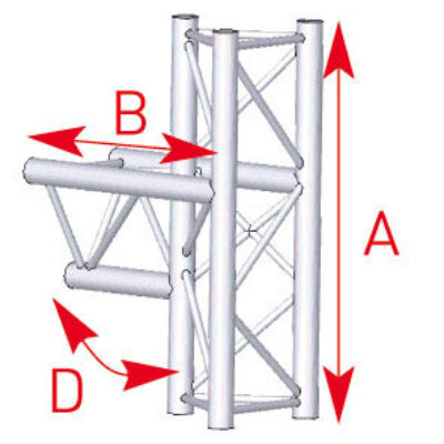 ASD ASX 35 FC Angle structure triangulaire 3 départs 90 degrés median 0,742m x 0,50m