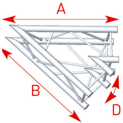 ASD ASZ 20 FC Angle structure carrée 2 départs 45 degrés 1m x 1m