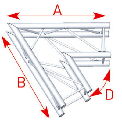 ASD ASZ 21 FC Angle structure carrée 2 départs 60 degrés 1m x 1m