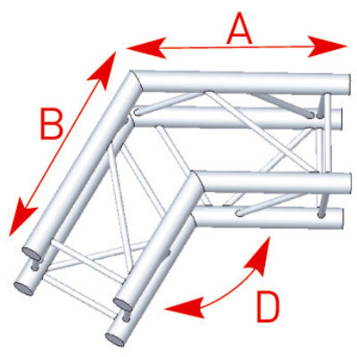 ASD ASZ 24 Angle structure carrée 2 départs 120 degrés 0,50m x 0,50m
