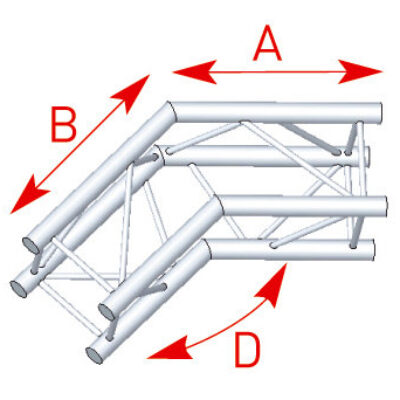 ASD ASZ 25 Angle structure carrée 2 départs 135 degrés 0,50m x 0,50m