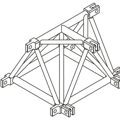 ASD C3DHF Angle structure triangulaire 3 départs femelle aluminium