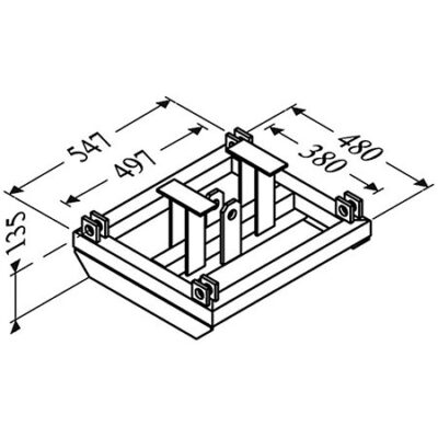 ASD C4DBM Berceau moteur pour carré de levage 4D ST 500