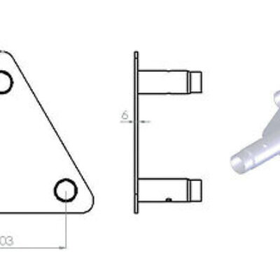 ASD EM 259 ATS Embase mâle pour structure SD250 avec kit