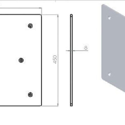 ASD EM 359 Embase 450mm x 450mm pour structures SX 390 et SC 390
