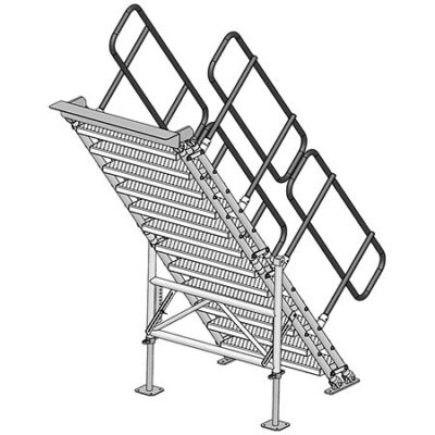 ASD ESC260 Escalier réglable de 2m à 2m60 + garde corps
