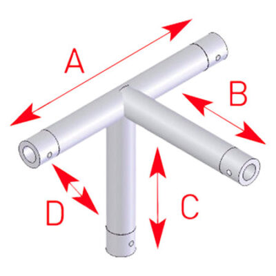 ASD EX 5042D Angle 4 départs 90 degrés pied droit 0,45m x 0,45m x 0,25m