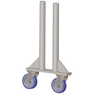 ASD PR040DF Pied à 2 roulettes avec frein hauteur 0.40 m