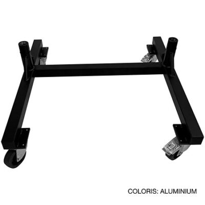 ASD SUPHB Support sur roulettes Aluminium brut