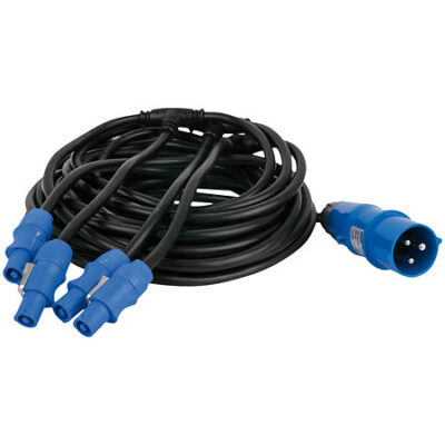 DMT Câble d’alimentation CEE powerCON 12m 4x sorties powerCON