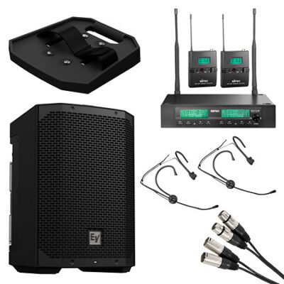 Electro-Voice Pack autonome Everse 8 Black + 2 Micros Serre-tête sans fil Mipro