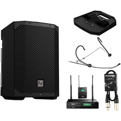 Electro-Voice Pack autonome Everse 8 Black + Micro Serre-tête sans fil Mipro