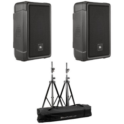 JBL Pro IRX 108 BT (la paire) + Pieds
