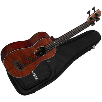 Kala Exotic Mahogany U-Bass gaucher + housse
