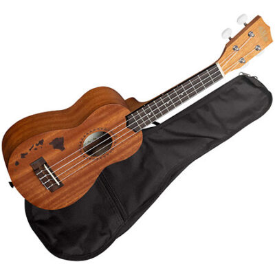 Kala KA-15 Soprano Mahogany motif Hawaiian island + housse