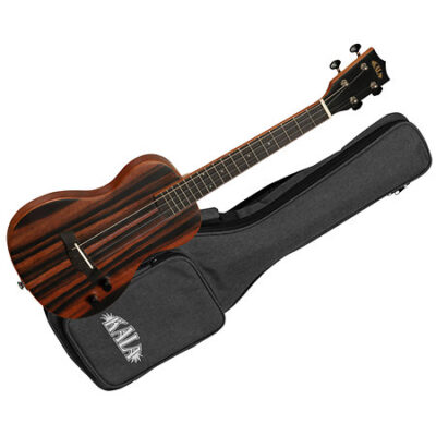 Kala Solid body Striped Ebony Tenor + housse