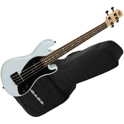 Kala Solid Body U-Bass 4 cordes Light Blue + housse