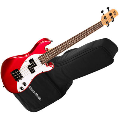 Kala Solid Body U-Bass 4 cordes Metallic Red + housse