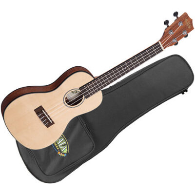 Kala Solid Spruce Top Mahogany Travel Concert + housse