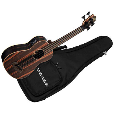Kala Striped Ebony U-Bass cordes filées + housse