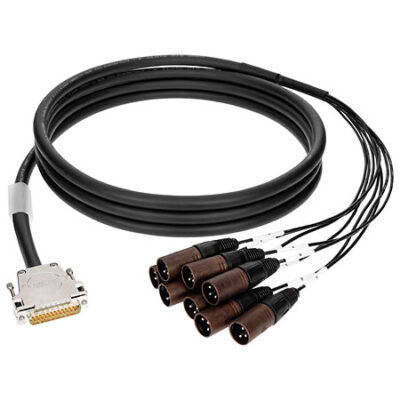 Klotz Câble multipaires TASCAM loom 8 canaux stéréo analogique D-Sub 25p. mâle – 8x XLR 3p. mâle 5m KLOTZ