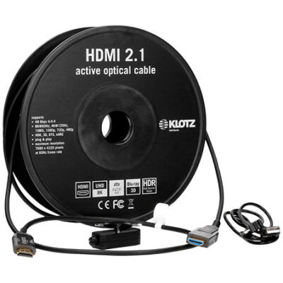Klotz FOAUHD020 – Câble optique HDMI-A vers HDMI-D amovible 20m
