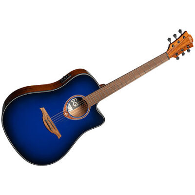 LAG Tramontane Dreadnought Cutaway Electro Special Edition Blue Burst