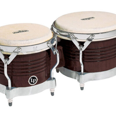 Latin Percussion Matador Wood Bongos Dark Brown/Chrome M201