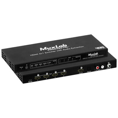 MuxLab 500437 Switch HDMI 4×1 avec extraction audio 4K/60