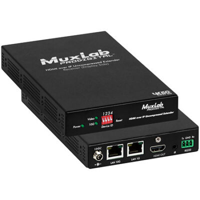MuxLab 500768 RX – Récepteur HDMI 4K/60 PoE RS232