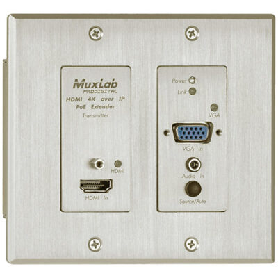 MuxLab 500773 TX – Émetteur mural HDMI/VGA 4K sur IP