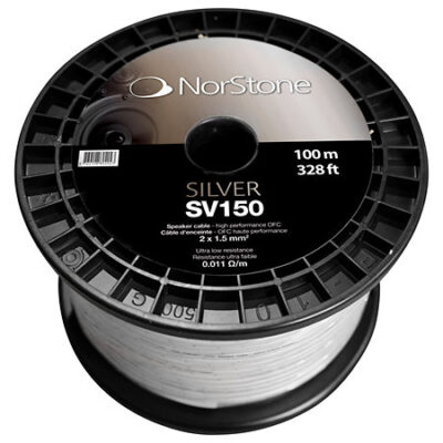 NorStone Bobine de câble speaker argent 2 x 1.5 mm² (100 m)