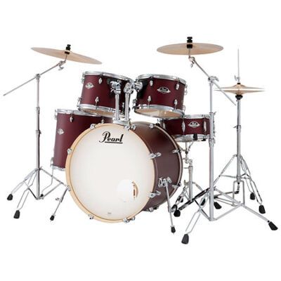Pearl Export Standard 22″ 5 fûts Satin Scarlet + 3 cymbales Sabian PX EXX725NBRC-864