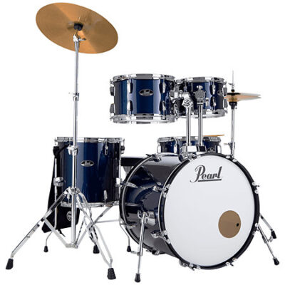 Pearl Roadshow Fusion 20″ 5 fûts Royal Blue Metallic + Tabouret + 2 cymbales Sabian RSS505CC-743
