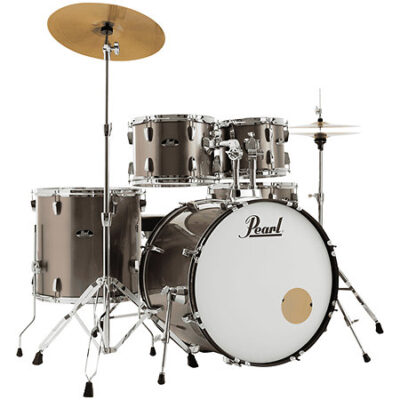 Pearl Roadshow Rock Stage 22 » 5 fûts Bronze Metallic + Tabouret + 2 cymbales Sabian RSS525SCC-707