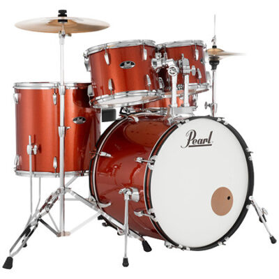 Pearl RSS525SCC-749 Roadshow Rock 5 fûts 22 » Burnt Orange Sparkle + Hardware + 2 cymbales Sabian