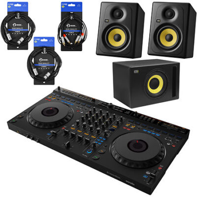 Pioneer DJ Pack DDJ-GRV6 + Enceintes + Sub + Câbles